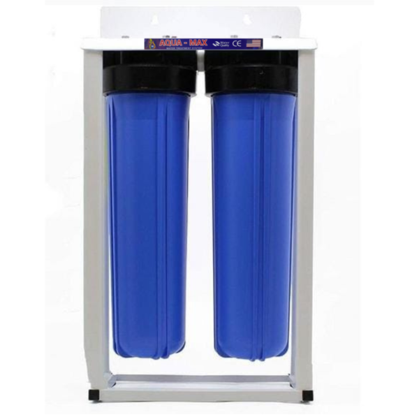 2 Stage Big Blue Jumbo 20”x 4.5” Whole House Water Filtration System